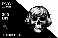Simple Skull Clipart, Transparent PNG Product Image 3