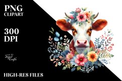 Colorful Cow in Floral Product Image 1