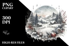 Vintage Winter Scenery, PNG Product Image 3