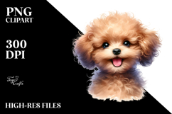 Watercolor Baby Poodle, Transparent PNG Product Image 2