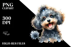 Watercolor Baby Poodle PNG Product Image 2