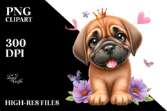 Cute Mastiff with Big Eyes PNG Product Image 2