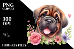 Cute Mastiff with Big Eyes PNG Product Image 2