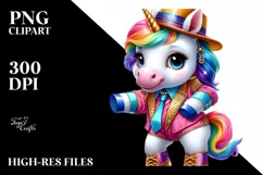 Colorful Baby Unicorn with Nightclub Two-Step Dancer's Product Image 1