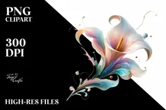 Abstract Glossy Calla Lily Made of PNG Product Image 2