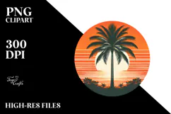 Vintage Tropical Tree Sunset, 20 oz Tumbler Product Image 2