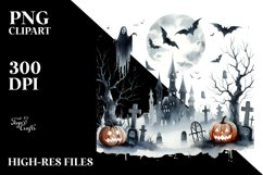 Eerie Echoes Halloween Clipart Product Image 3