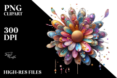 Shiny Colorful Daisy, High-Res PNG Product Image 2
