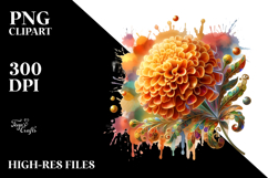 Marigold with Metallic Insertions, PNG Product Image 2