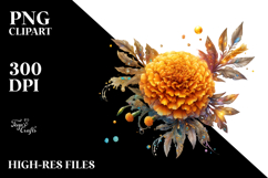 Marigold with Metallic Insertions, PNG Product Image 2