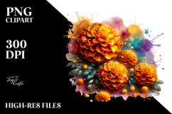 Marigold with Metallic Insertions, PNG Product Image 2