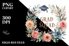 a Grad Squad Watercolor Clipart Product Image 1