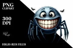 Funny Watercolor Haloween Spider Clipart Product Image 3