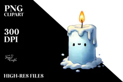 Funny Candle Watercolor, PNG Product Image 2