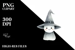 Whimsical Funny Witch Clipart, Transparent PNG Product Image 1