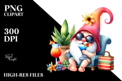Whimsical Gnome Drinking PNG Product Image 2