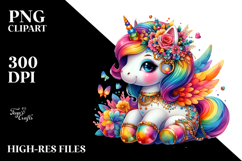 Cute Dressed Unicorn PNG Product Image 2