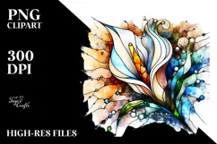 Stained Calla Lily Watercolor Splash, PNG Product Image 2