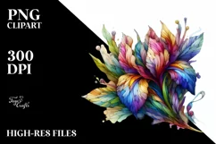 Vibrant Pastel Wooden Iris PNG Product Image 3