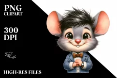 Funny Baby Mouse Portrait Dressed with Big Eyes Product Image 3
