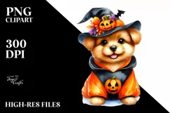Cute Baby Dog, Dressed for Halloween | Clipart Product Image 3
