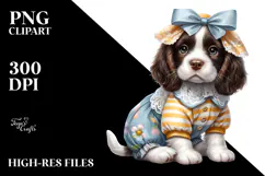 Expressive Baby English Springer Spaniel PNG Product Image 2