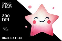 Pinkish Smiling Star PNG Product Image 2