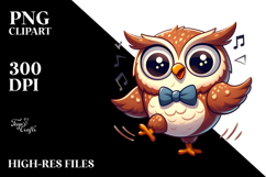 Cute Cartoon Owl PNG Product Image 2