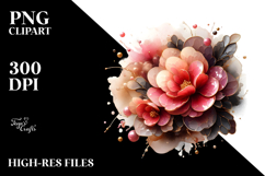 Abstract Glossy Begonia PNG Product Image 2