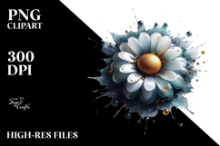 Abstract Daisy with Glossy Finish, Artistic PNG Product Image 2