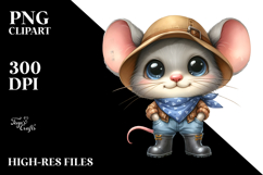 Mouse with Bandana and Rain Boots | Clipart Product Image 2