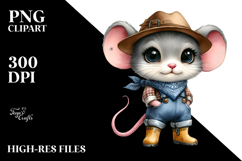 Mouse with Bandana and Rain Boots | Clipart Product Image 2