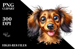 Charming Dachshund Cartoon, High-Res PNG Product Image 2