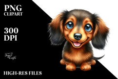 Adorable Dachshund Cartoon, PNG Product Image 2