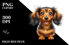 Endearing Dachshund Cartoon, Transparent PNG Product Image 2