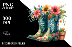 Cowboy Boots as Flower Pot | Clipart Product Image 2