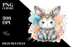 Colorful Pastel Bunny Diamonds PNG Product Image 2