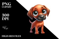 Watercolor Cute Rhodesian Ridgeback PNG Product Image 2