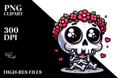 Cartoony Cute Skull, High-Res PNG Product Image 2