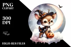 Digital Painting Halloween Deer PNG Product Image 3
