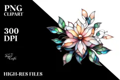 Stained Jasmine with Metalic Insertions PNG Product Image 2