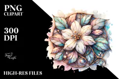 Stained Jasmine with Metalic Insertions PNG Product Image 2