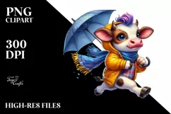 Running Baby Cow PNG Product Image 1