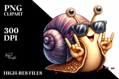 Detailed Whimsical Snail Sunglasses | Sublimation Clipart Product Image 3