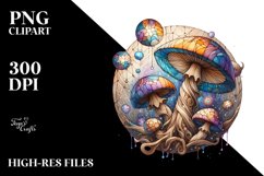 mystical Celestial Mushroom Watercolor Product Image 1