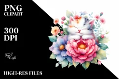 Colorful Glossy Flower Sublimation Clipart Product Image 3