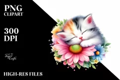 Colorful Glossy Flower Sublimation Clipart Product Image 3