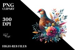 Vibrant Grouse Floral Clipart Product Image 3