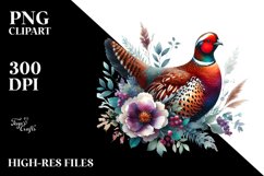 Vibrant Grouse Floral Clipart Product Image 1