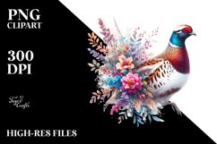 Vibrant Grouse Floral Clipart Product Image 3